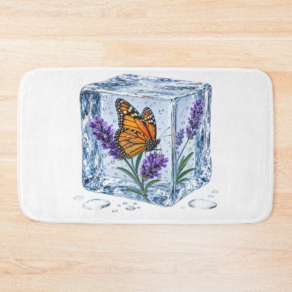 Item preview, Monarch Butterfly on Lavender in Crystal Ice designed and sold by MichalHau.