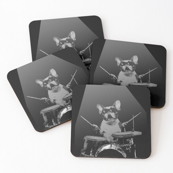 Item preview, Rock's Vintage Cute Boston Terrier Playing Drums Lover designed and sold by MOHAMED FRASER.