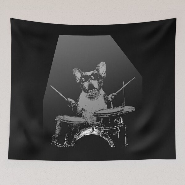 Item preview, Rock's Vintage Cute Boston Terrier Playing Drums Lover designed and sold by MOHAMED FRASER.