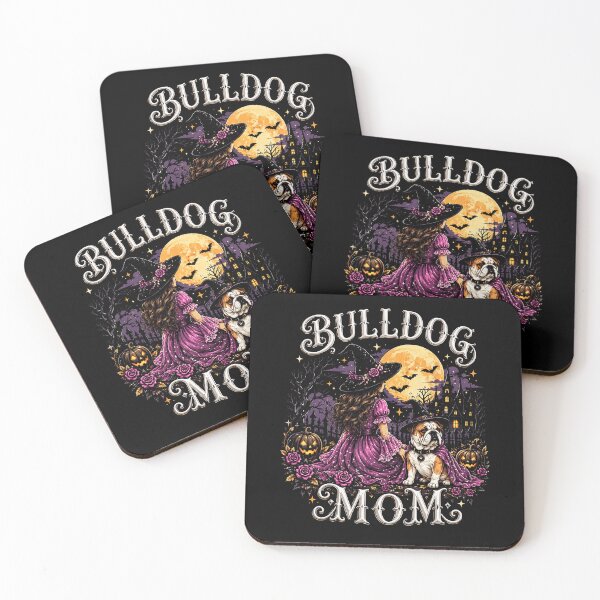 Item preview, Bulldog Mom Witch Halloween Moon designed and sold by NoeValdric.