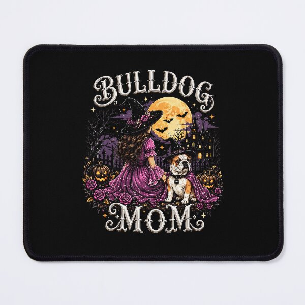 Item preview, Bulldog Mom Witch Halloween Moon designed and sold by NoeValdric.
