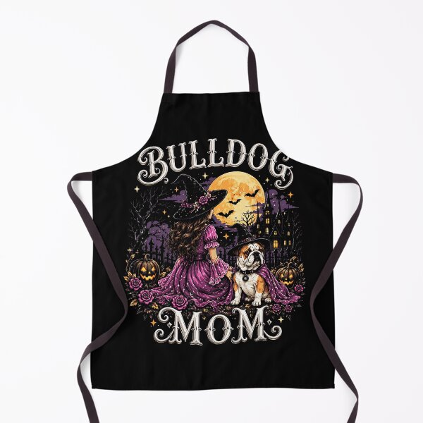 Item preview, Bulldog Mom Witch Halloween Moon designed and sold by NoeValdric.