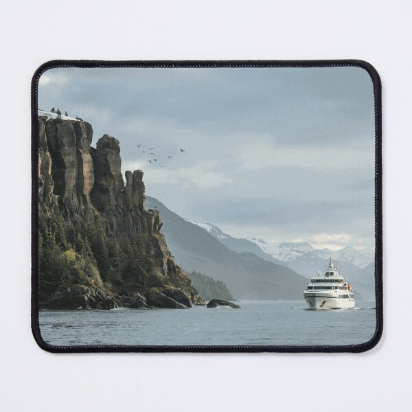 Item preview, Scenic Cruise Ship Through Remote Mountain Fjord designed and sold by VarekWinsor-ba.