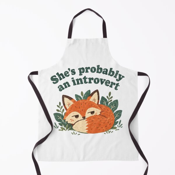 Item preview, She's Probably An Introvert Curled Up Fox Funny Introvert Meme designed and sold by Yellowriversss.