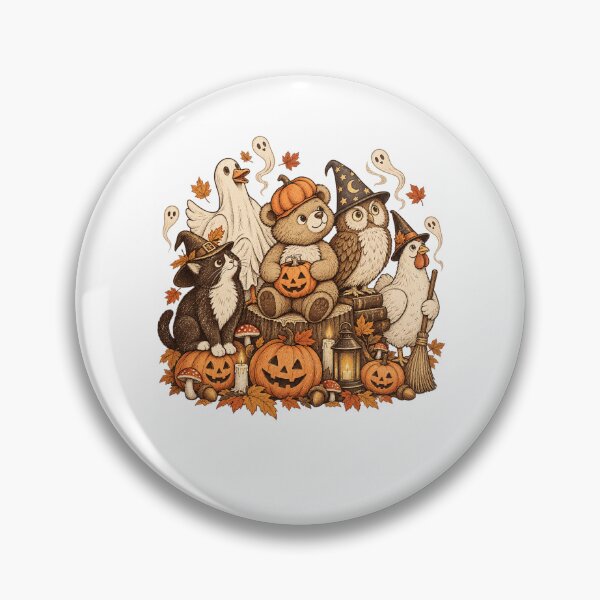 Artikelvorschau, Niedliche Halloween-Tiere, Herbstfest, Vintage, gemütliches Design entworfen und verkauft von SEINENGAPPI19.