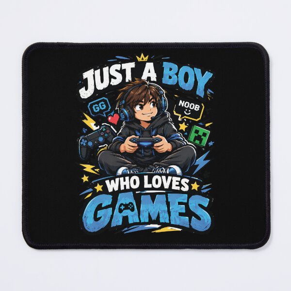 Item preview, Just A Boy Who Loves Games T-Shirt – Funny Gamer Boy Graphic Tee designed and sold by Artimax-Studio.