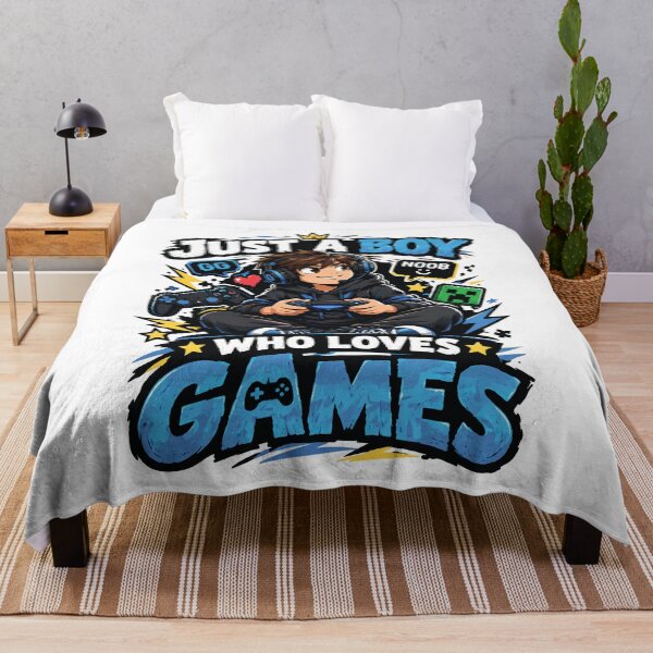 Item preview, Just A Boy Who Loves Games T-Shirt – Funny Gamer Boy Graphic Tee designed and sold by Artimax-Studio.