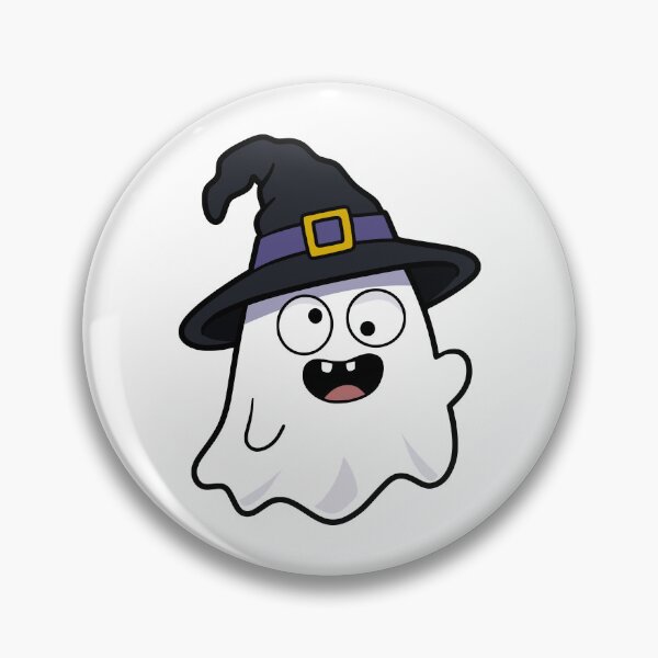 Item preview, Cute Ghost Wearing A Witches Hat designed and sold by Doodle Moon Studios.