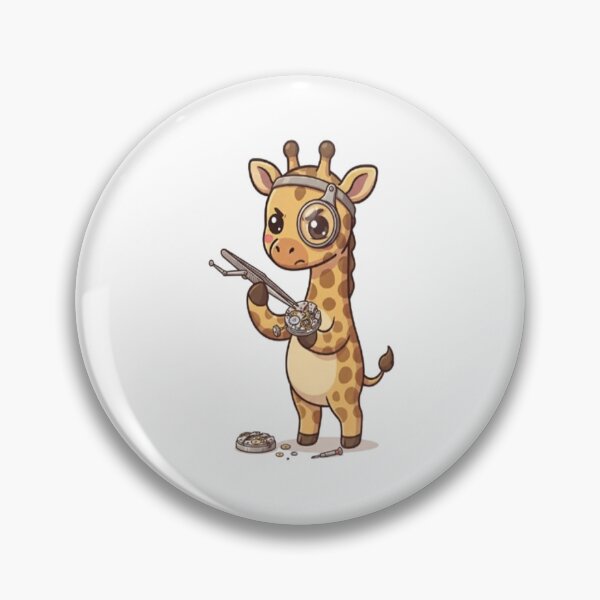 Item preview, Cute Giraffe Watchmaker Repairing Watch designed and sold by Ella_Sketch.
