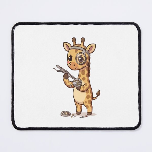 Item preview, Cute Giraffe Watchmaker Repairing Watch designed and sold by Ella_Sketch.