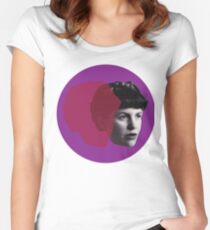 Sylvia Plath portrait Women's Fitted Scoop T-Shirt