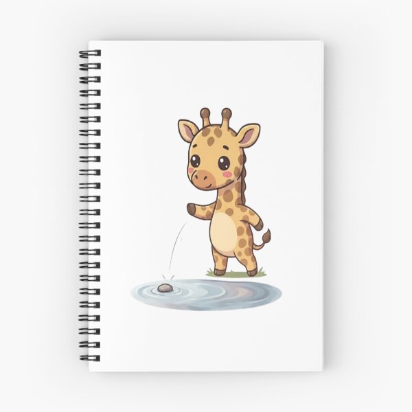 Item preview, Cute Giraffe Skipping Stones Water designed and sold by Ella_Sketch.