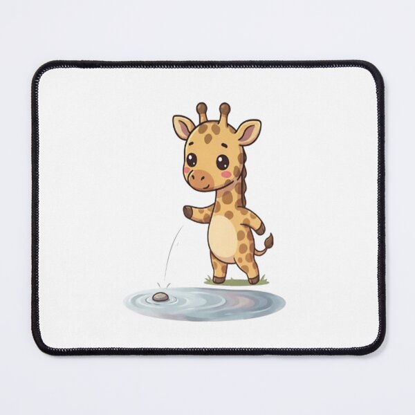 Item preview, Cute Giraffe Skipping Stones Water designed and sold by Ella_Sketch.