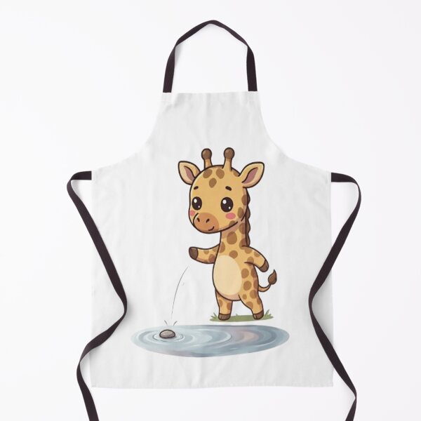 Item preview, Cute Giraffe Skipping Stones Water designed and sold by Ella_Sketch.