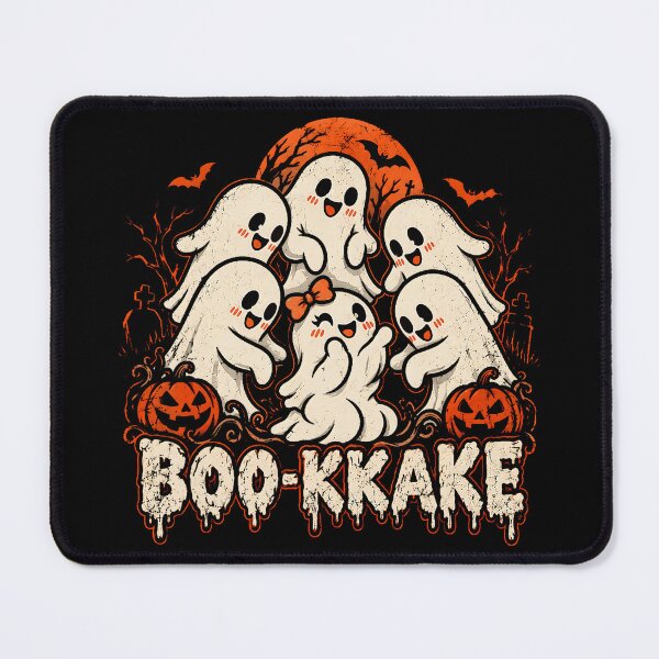 Item preview, Boo-kkake Cute Ghost Group Halloween Pun designed and sold by NoeValdric.