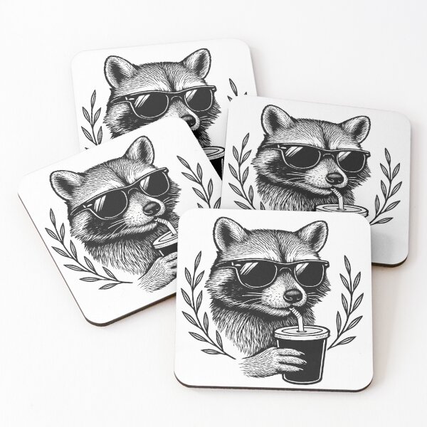 Item preview, Chill Beverage Raccoon designed and sold by Love Joy.