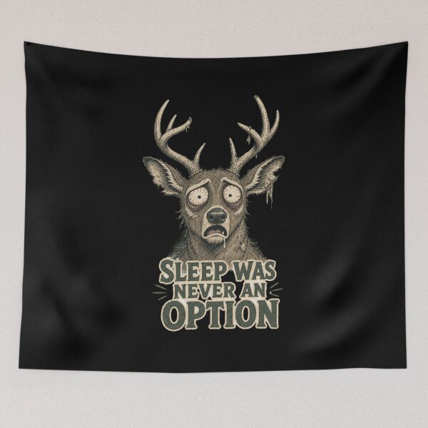 Item preview, Sleep Was Never An Option Shirt, Funny Tired Deer T-Shirt, Exhausted Parent Tee, New Mom Gift Shirt, Vintage Funny Animal Graphic designed and sold by TshirtsLabs.