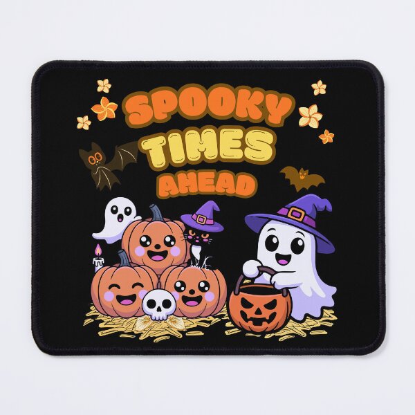 Item preview, Spooky Times Ahead Cute Halloween Ghost Pumpkin Retro Groovy Art designed and sold by W&RParadise.