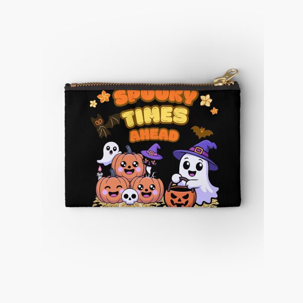 Item preview, Spooky Times Ahead Cute Halloween Ghost Pumpkin Retro Groovy Art designed and sold by W&RParadise.