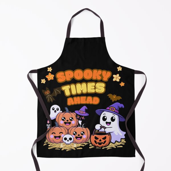 Item preview, Spooky Times Ahead Cute Halloween Ghost Pumpkin Retro Groovy Art designed and sold by W&RParadise.
