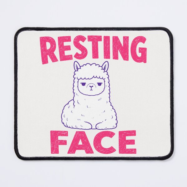 Item preview, Resting Face Grumpy Alpaca Illustration designed and sold by Yellowriversss.