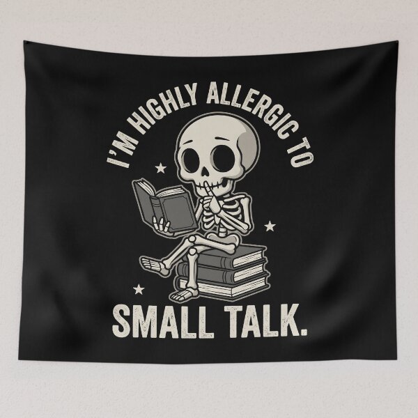 Item preview, Im Highly Allergic To Small Talk Funny Introvert Book Lover designed and sold by Emmatshirt1.