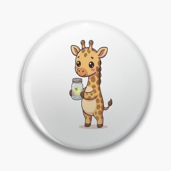 Item preview, Cute Giraffe Holding Firefly Jar designed and sold by Ella_Sketch.