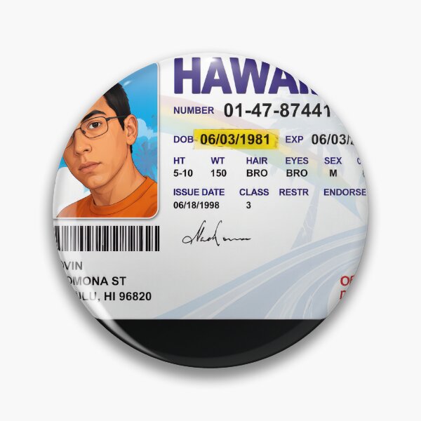 Item preview, McLovin Hawaii Driver License Funny Movie Parody Graphic designed and sold by EnriquetaBritta.