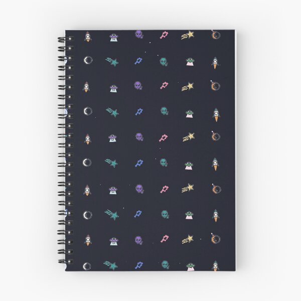 Item preview, Outer Space Doodles Cute Alien UFO Planet Micro Icon Seamless Pattern designed and sold by KungPowUnicorn.