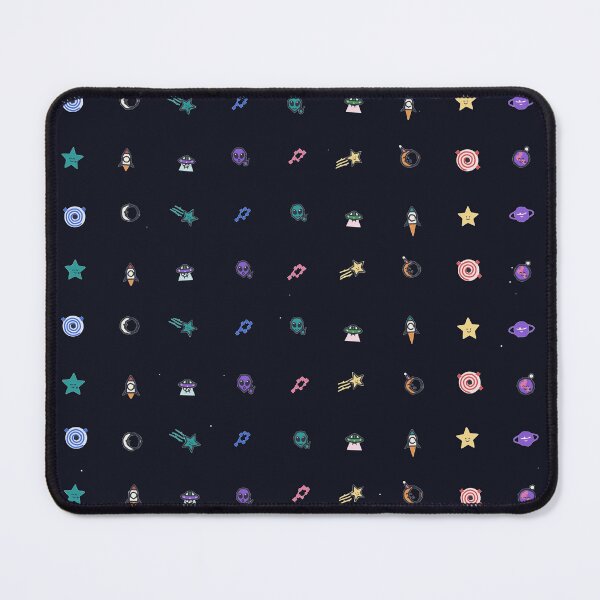 Item preview, Outer Space Doodles Cute Alien UFO Planet Micro Icon Seamless Pattern designed and sold by KungPowUnicorn.