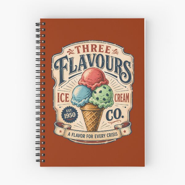 Item preview, Three Flavours Ice Cream Label designed and sold by agearb.
