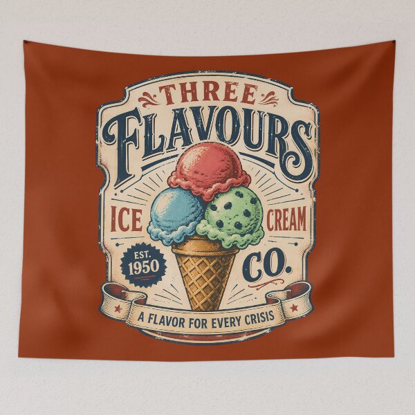 Item preview, Three Flavours Ice Cream Label designed and sold by agearb.