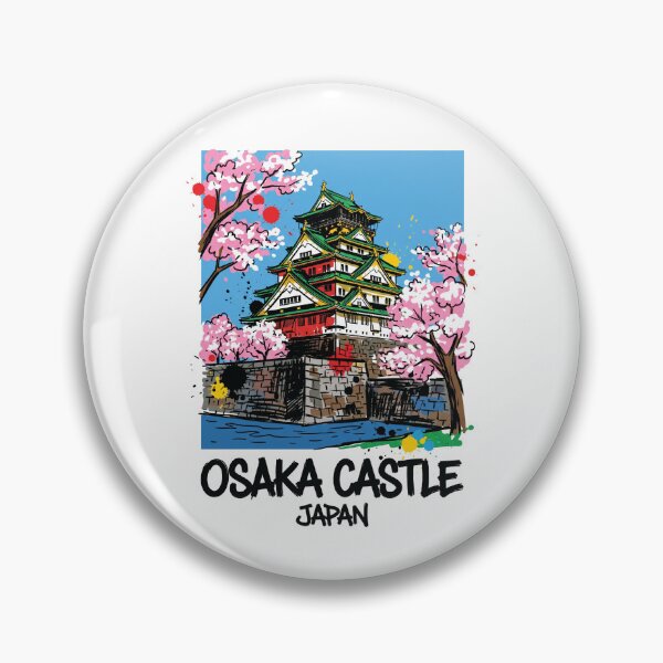 Item preview, Osaka Castle Japan Traditional Art Print designed and sold by Merch by Das Design Studio.
