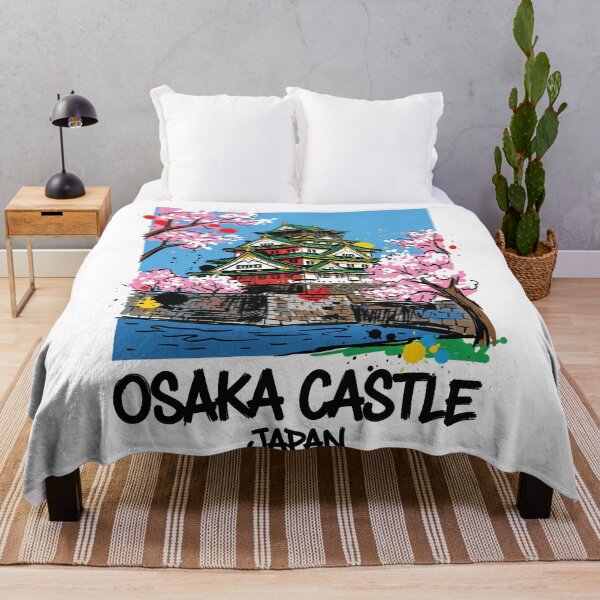 Item preview, Osaka Castle Japan Traditional Art Print designed and sold by Merch by Das Design Studio.