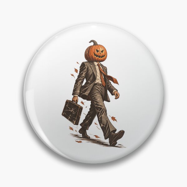 Item preview, Pumpkin Head Businessman Retro Office Halloween Costume Design designed and sold by SEINENGAPPI18.