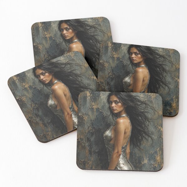 Item preview, Dark Fantasy Woman – Modern Oil Painting Portrait designed and sold by ZYVARENNE.