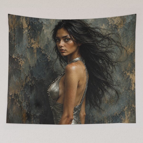 Item preview, Dark Fantasy Woman – Modern Oil Painting Portrait designed and sold by ZYVARENNE.