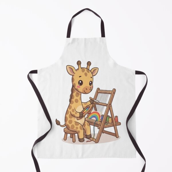 Item preview, Cute Giraffe Weaving Rainbow Tapestry designed and sold by Ella_Sketch.