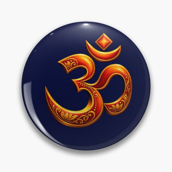 Item preview, Om Symbol Spiritual Hindu Meditation Yoga Mandala Red Gold Design designed and sold by Fine Art California.