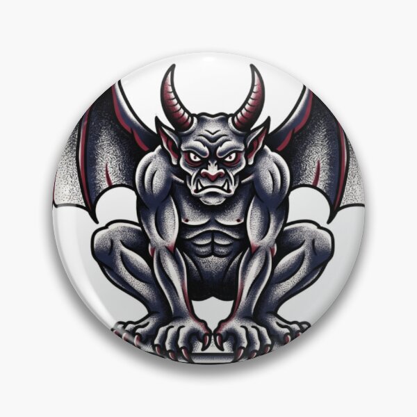 Item preview, Gothic Gargoyle American Traditional Tattoo Flash designed and sold by colourhaus.