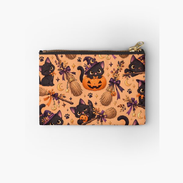 Item preview,  Halloween Pattern: cute black cats and witch brooms designed and sold by DreamagineArtDesign.
