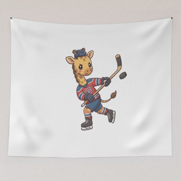 Item preview, Cute Giraffe Ice Hockey Player designed and sold by Ella_Sketch.