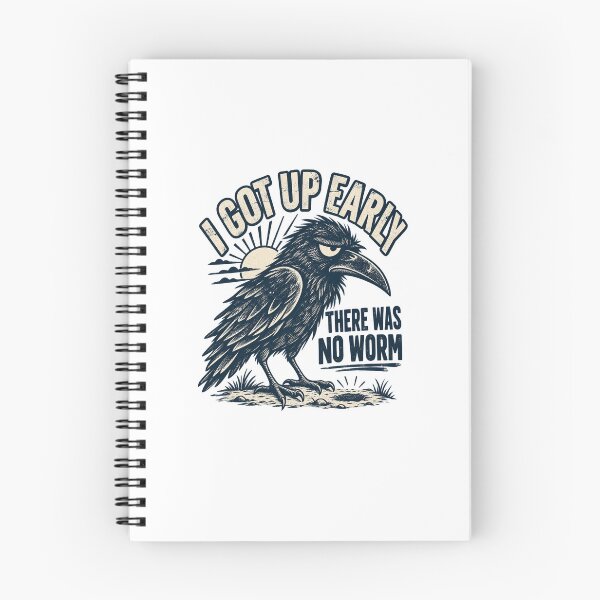 Item preview, I Got Up Early There Was No Worm Funny Raven Crow Retro Design designed and sold by SEINENGAPPI18.