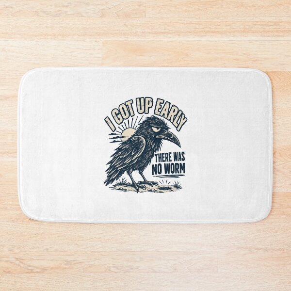 Item preview, I Got Up Early There Was No Worm Funny Raven Crow Retro Design designed and sold by SEINENGAPPI18.
