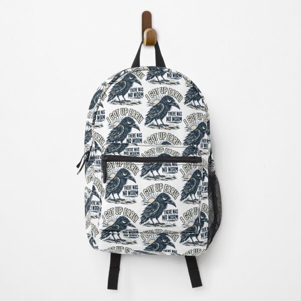 Item preview, I Got Up Early There Was No Worm Funny Raven Crow Retro Design designed and sold by SEINENGAPPI18.