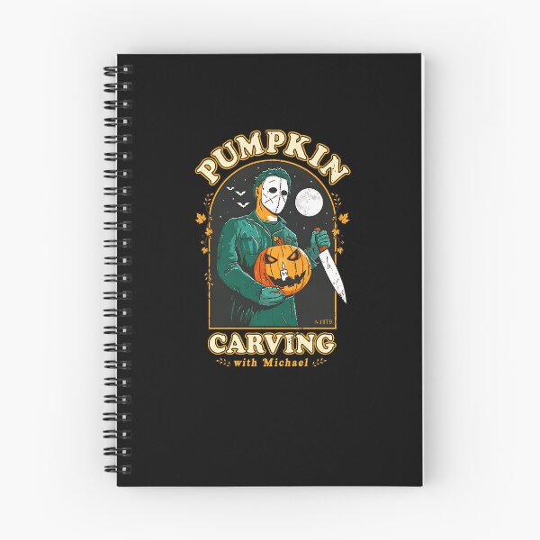 Item preview, Pumpkin Carving with Michael Retro Halloween Art-9 designed and sold by EnriquetaBritta.