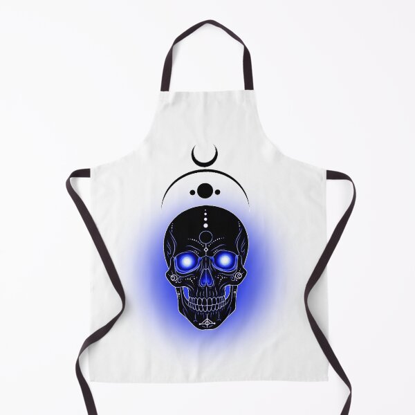 Item preview, Blue Moon Skull – Mystical luminous motif designed and sold by Herzbaumatelier.