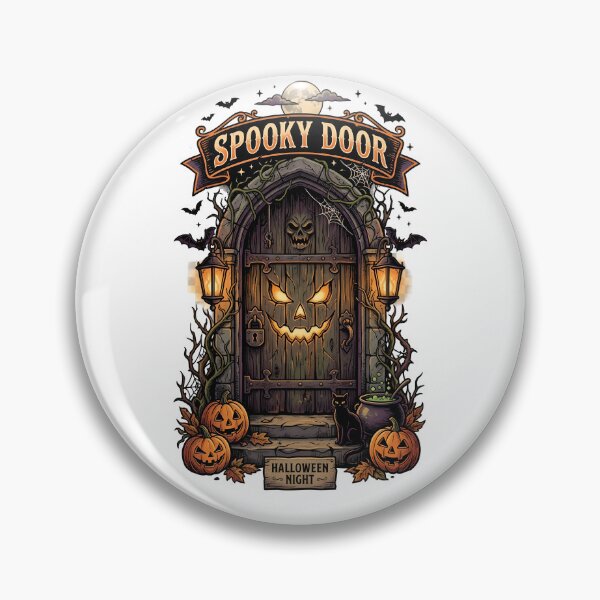 Item preview, Spooky door - Halloween night designed and sold by ParadoxParadox.