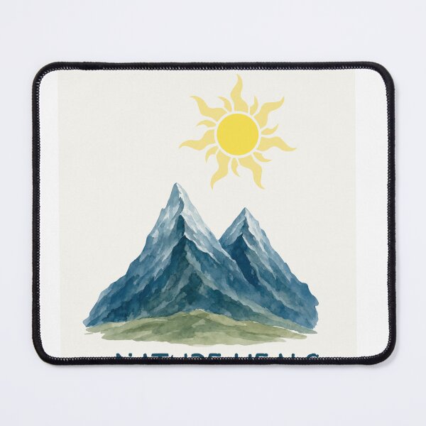 Item preview, Nature Heals Aesthetic Minimalist Sun and Mountains T-Shirt designed and sold by mustabakhan.