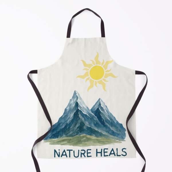 Item preview, Nature Heals Aesthetic Minimalist Sun and Mountains T-Shirt designed and sold by mustabakhan.